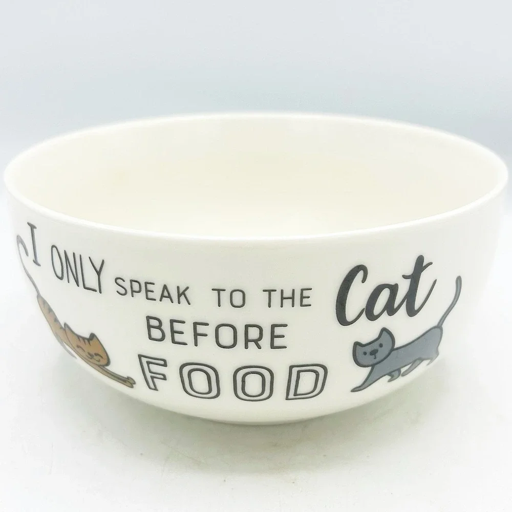 Eaton Fine Dining Only Speak To The Cat Before Food Cereal Bowl
